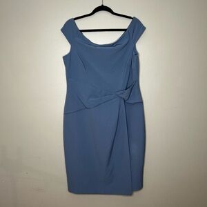 Ralph Lauren Blue Women's Off-The-Shoulder Sheath Dress